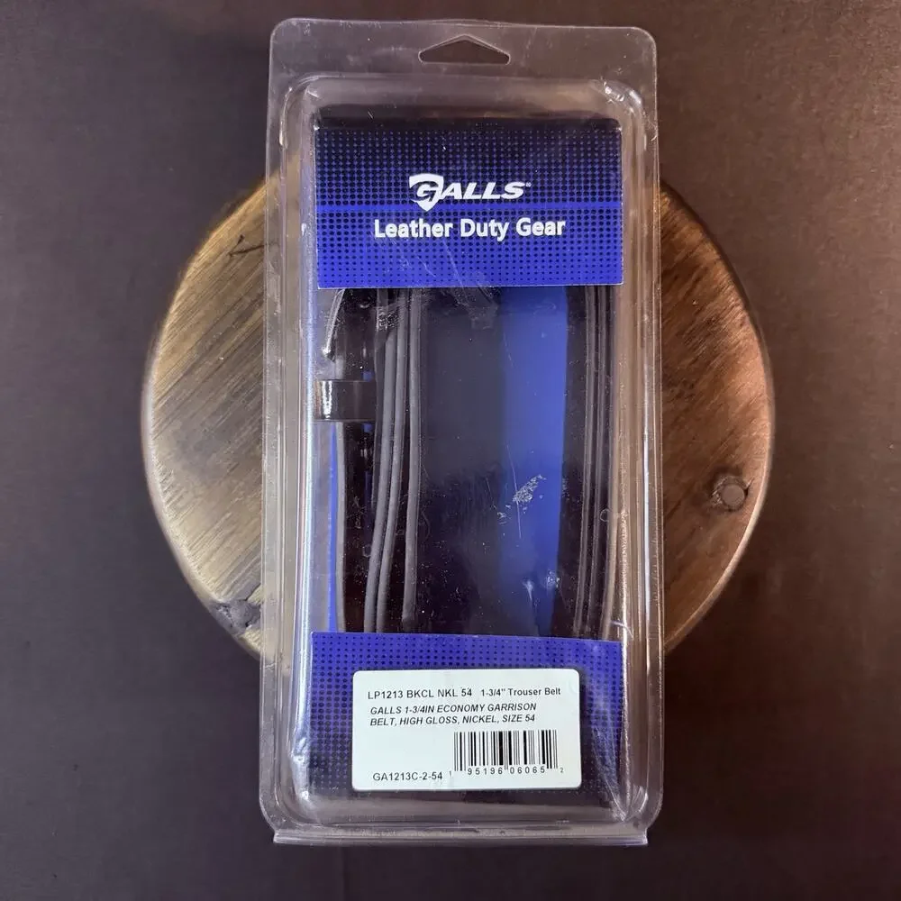 Galls Garrison Belt Size 54” Hi-Gloss Black Leather 1.75